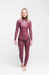 Гидрокостюм Фридайвинг женский 1,5мм голый/ультраспан маджента